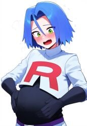 ai_generated james_(pokemon) male male_focus mpreg pokemon pregnancy pregnant pregnant_belly pregnant_male team_rocket