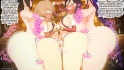 2boys 2femboys 2futas 3d 3d_(artwork) 3d_model 3d_render danganronpa english english_text femboysub fujisaki_chihiro futa_on_male futanari genshin_impact koikatsu light-skinned_futa light-skinned_futanari light_skin mukuro_ikusaba raiden_shogun text text_bubble venti_(genshin_impact) voluptuous voluptuous_futa voluptuous_male zephyrf8