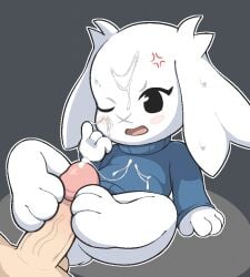 1boy cave_story cock cum cum_on_body cum_on_clothes cum_on_face cum_on_feet cumming cute dick feet foot_fetish footjob furry mimiga pawjob paws pawsolie penis sue_sakamoto upset