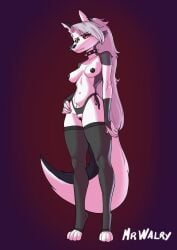 1girls 2026 2d 2d_(artwork) anthro areola areolae breasts cameltoe choker dark_areola dark_areolae dark_nipples digital_drawing_(artwork) digital_media_(artwork) female female_focus female_only hellhound helluva_boss legwear loona_(helluva_boss) medium_breasts mrwalry nipples panties pose posing presenting presenting_breasts presenting_pussy pussy pussy_lips red_eyes showing_off simple_background standing tail thick_thighs thigh_highs thighhighs underwear vagina watermark