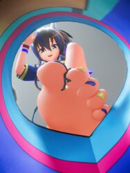 1girls artist_request daitaku_helios_(umamusume) feet female foot_fetish from_below giantess inshoe toes umamusume