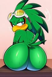 ai_generated ass_focus avian big_ass bird gay jet_the_hawk looking_at_viewer male_only sonic_(series) sonic_the_hedgehog_(series) tail_feathers