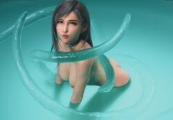 1girls 3d 3d_render big_breasts black_hair breasts female female_focus female_only final_fantasy final_fantasy_vii final_fantasy_vii_remake gifdoozer interspecies long_hair monster monster_on_female square_enix tagme tifa_lockhart