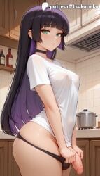 1futa 2026 ai_assisted ai_generated anime artist_name bocchi_the_rock! breasts brick_wall bust choker cock covered_nipples dick erection explicit futanari hi_res high_quality high_resolution highres indoors kitchen long_hair pa-san patreon patreon_username penis piercing see-through sink solo stable_diffusion tile_wall tiles tsukoneko watermark