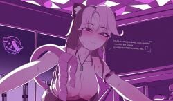 1girls 2d 2d_(artwork) animal_ears areolae big_breasts blue_hair blush breasts catgirl condom curvy curvy_female curvy_figure female female_only hispanic_virtual_youtuber indie_virtual_youtuber latam_virtual_youtuber light-skinned_female light_skin long_hair mature_female naked naked_female navel nipples nude nude_female panther_girl pink_hair pink_nipples purple_eyes shura_hiwa spanish spanish_dialogue spanish_text tail two-tone_hair virtual_youtuber