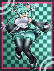 2d 2d_(artwork) 2d_artwork amy_rose big_breasts blue_fur busty busty_female catzu89 curvaceous curvaceous_female curvy curvy_female curvy_figure diadem eyelashes flashing_panties gloves green_eyes half-closed_eyes hatsune_miku_(cosplay) hourglass_figure hourglass_figured_female large_breasts miku_amy panties sega skirt skirt_lift sonic_(series) sonic_the_hedgehog_(series) stockings thick_ass thick_hips thick_thighs thighhighs thighs thin_waist under_skirt voluptuous voluptuous_anthro voluptuous_female white_shirt wide_hips wide_thighs