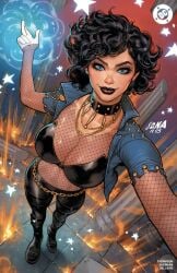 absolute_dc absolute_zatanna black_hair blue_eyes boobs_focus breasts cleavage comic comic_cover david_nakayama dc dc_comics female fishnet_clothing fishnets goth goth_girl gothic_girl looking_at_viewer magic magic_user magical_girl official_art short_black_hair short_hair smile smiling smiling_at_viewer smiling_female tits_focus woman_focus woman_solo zatanna zatanna_zatara