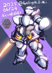 gatlinghijiki gundam gundam_gquuuuuux living_machine mecha mecha_focus mecha_girl mobile_suit robot robot_girl tagme yms-15_gyan