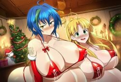 2d 2girls ahoge ai_generated areola areola_slip areolae asia_argento ass big_ass big_belly big_breasts big_butt bikini blonde_hair blue_hair blush box breasts candle christmas christmas_tree cleavage covered_nipples elbow_gloves gift gift_box gloves green_eyes green_hair high_school_dxd huge_belly huge_breasts indoors lactation lactation_through_clothes large_belly large_breasts long_hair looking_at_viewer massive_breasts micro_bikini multicolored_hair multiple_girls open_mouth pregnant pregnant_belly pregnant_female red_bikini red_gloves santa_bikini santa_hat short_hair sloppygallery smile streaked_hair swimsuit tattoo two-tone_hair xenovia_quarta yellow_eyes