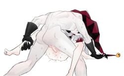 1boy1girl 1girl1boy black_gloves blush blush_lines claws colored colored_sketch female_y/n gloves holding_hands holding_leg holding_legs_up huge_cock jester_hat legs_apart legs_spread long_hair long_hair_male monster monster_boy mostly_nude mostly_nude_male muscular muscular_male pierrot_(the_freak_circus) pink_cock pink_nipples pink_penis pinned pinned_down rough_sex sharp_claws sweat sweatdrop sweating sweaty sweaty_ass sweaty_body the_freak_circus thrusting thrusting_into_pussy veiny_penis wet_pussy white_body white_skin wikszet y/n yellow_eyes