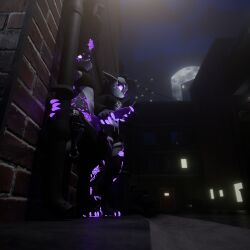 1:1 2025 3d_(artwork) absurd_res alley anthro belly_mouth blender_(artwork) blender_(copyright) blender_cycles_(artwork) bodily_fluids bottomwear bottomwear_down clothed clothed_female clothed_male clothing digital_media_(artwork) disinterested distracted duo electronics embarrassed female genital_fluids genitals handjob hi_res hiding kerian kinktober kinktober_2025 knot knotted_penis leaking_precum light looking_at_object looking_at_phone low-angle_view male male/female markings masturbation moonlight nervous night outside outside_masturbation pants pants_down partially_clothed paws penile penis phone precum precum_on_penis public public_erection public_nudity purple_markings ridged_knotted_penis ridged_penis sex stealth_masturbation velura_luna worm's-eye_view worried worried_look