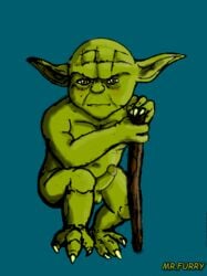 green_skin male male_only mr_furry2 nude old_man solo star_wars yoda yoda's_species