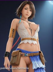 1female 1girls ai ai-created ai_assisted ai_generated bare_breasts boobs_out breasts breasts_out brown_hair female female_focus female_only final_fantasy final_fantasy_x genitals girl naked naked_female nipples nude nude_female patreon patreon_link patreon_url patreon_username pussy sexy sexy_body sexy_female short_hair sintoons skinny skinny_female skinny_girl skirt solo solo_female solo_focus square_enix tits_out vagina watermark yuna