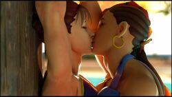 2girls 3d animated ass_grab chun-li cutegals kissing laura_matsuda longer_than_30_seconds short_video shorter_than_one_minute street_fighter tagme video yuri