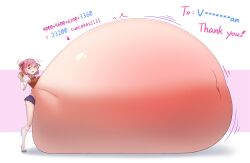 belly_expansion belly_inflation cupcake dadouko doki_doki_literature_club food_inflation inflation natsuki_(doki_doki_literature_club) sequence stuffed_belly stuffing weight_gain