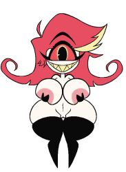 casual_nudity deadass_77 demon demon_girl female female_only hazbin_hotel holding_breast holding_own_breast huge_ass huge_breasts niffty nude shortstack teasing