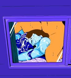 1boy 1girls 2d after_sex animated areolae blue_body blue_skin blush boy_on_top breasts closed_eyes cum cum_on_arm cum_on_breasts cum_on_face cum_on_hair cum_on_tongue facial game_cg ghost ghost_(jermaneels) ghost_girl headpiece huge_breasts jermaneels long_hair loop looping_animation lying lying_on_back lying_on_bed nipples open_mouth penis penis_on_face pixel_animation pixel_art strip_rock-paper-scissors_-_ghost_edition tongue tongue_on_penis tongue_out triangular_headpiece window