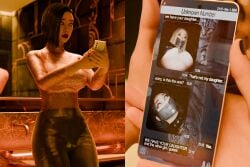 2koma 3d 3girls absurd_res bathroom blonde_female blonde_hair bondage comedy curvy dark_hair dialogue duct_tape duct_tape_gag english fancy_clothing female female_focus female_only kidnapped kidnapping light-skinned_female light_skin maledecten painted_nails phone phone_screen scared_face scarred short_hair tagme tape_gag tape_on_nipples tied_up topless_female