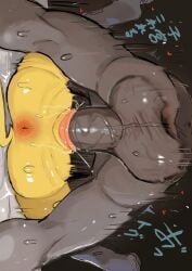 2026 all_fours andromorph_(lore) anthro anthro_on_bottom anthro_penetrated anus ass balls big_balls big_penis bodily_fluids butt_ripples digital_drawing_(artwork) digital_media_(artwork) dominant dominant_human dominant_male dripping duo english_description female female_on_bottom female_penetrated from_front_position fur genital_fluids genital_raphe genitals glistening glistening_balls glistening_body glistening_butt glistening_fur glistening_genitalia glistening_penis glistening_skin grey_balls grey_body grey_penis grey_skin human human_on_anthro human_on_top human_penetrating human_penetrating_anthro interspecies japanese_text kemo_ka_nya large_insertion larger_human larger_male leaking_vagina lying male male/female male_on_top male_penetrating male_penetrating_female mammal mating_press motion_lines nintendo on_back on_bottom on_ground on_top penetration penile penile_penetration penis penis_in_vagina pink_anus pink_vulva pokemon pokephilia prolapse raphe_(anatomy) rough_sex scrotal_raphe sex sideways_view size_difference smaller_anthro smaller_female smaller_penetrated submissive submissive_anthro submissive_female sweat sweatdrop sweaty_butt tail text translation_request vaginal_fluid_drip vaginal_fluid_string vaginal_fluids vaginal_penetration vaginal_prolapse vaginal_tugging vein veiny_balls veiny_penis vulva yellow_body yellow_butt yellow_fur