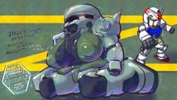 gatlinghijiki gundam living_machine mecha mecha_focus mecha_girl mobile_suit mobile_suit_gundam ms-06_zaku_ii robot robot_girl rx-78-2 tagme