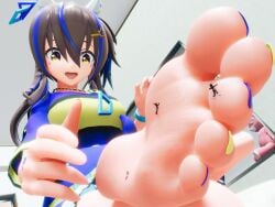 1girls artist_request daitaku_helios_(umamusume) feet female foot_fetish giantess toes umamusume