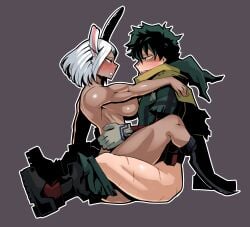 1boy 1boy1girl 1girls 2026 2d 2d_(artwork) 2d_artwork ass big_breasts boku_no_hero_academia breasts bunny_ears bunny_girl bunny_tail cock cock_in_pussy deaf_(artist) gloves green-haired_male green_hair hero heroine izuku_midoriya large_ass legs light-skinned_male light_skin long-haired_female long_hair male/female mirko miruko muscular muscular_female muscular_male my_hero_academia naked naked_female naked_male nude nude_female nude_male penis pussy rumi_usagiyama scars scars_all_over scars_on_arm sex sitting_up small_breasts superhero superheroine tan-skinned_female tan_body tan_skin thighs toned toned_body toned_female toned_male vagina vaginal_penetration white-haired_female white_hair