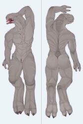 alien ass ass_focus body_pillow bodypillow demonettem digitigrade digitigrade_legs elite elite_(halo) halo halo_(game) halo_(series) looking_at_viewer male male_only penis_sheath rtas_'vadum rtas_vadum sangheili scar sheath sheathed