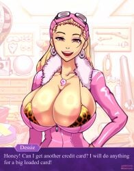 1girls 2026 2d ace_attorney alternate_breast_size alternate_version_available artist_name beauty_mark biker_clothes bikesuit bimbo bimbo_body bimbo_magatama bimbofication bimbofied blonde_female blonde_hair bra breasts capcom character_name cleavage clothed clothed_female desiree_delite dialogue dialogue_box earrings english english_text eyeliner eyeshadow female female_only fur-trim fur-trimmed_jacket game_screenshot_background goggles goggles_on_head gyakuten_saiban gyakuten_saiban_3 hair_over_one_eye hair_strand half-closed_eyes hand_on_hip head_tilt hi_res high_resolution highres huge_areolae huge_breasts human human_only karfound large_areolae leopard_print leopard_print_bra lipstick long-haired_female long_hair looking_at_another looking_at_partner looking_at_viewer magatama magatama_necklace makeup micro_bra mole necklace open_bodysuit open_clothes open_mouth phoenix_wright:_ace_attorney_-_trials_and_tribulations pink_bodysuit pink_eyes pink_eyeshadow pink_lips pink_lipstick pointy_chin seductive shiny_clothes shiny_skin smile smooth_skin solo standing tan-skinned_female tan_skin text text_box thin_eyebrows top_heavy unzipped unzipped_bodysuit upper_body