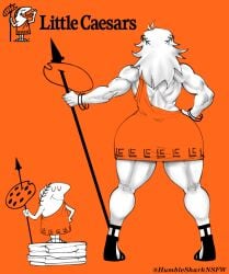 1boy 1girls back_view big_ass fat_ass humble_shark little_caesar pizza pizza_box rule_63 spear voluptuous voluptuous_female