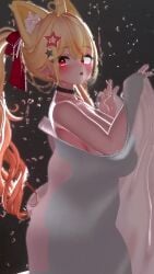 1girls blonde_hair blush breasts female huge_breasts kemonomimi looking_at_viewer mp4 partially_clothed smile tagme tagme_(artist) tagme_(character) thick_thighs towel video virtual_reality vrc_hmm vrchat vrchat_avatar vrchat_model