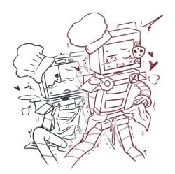 cookieware_(die_of_death) die_of_death_(roblox) incest muffinbot_(die_of_death) robot robot_penis screen_face sex tagme