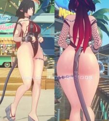1girls 3d alternate_costume animated ass ass_focus big_breasts black_hair blue_eyes breasts cleavage clothed fat_ass female front_and_back game_mod hazeker jane_doe_(nocturne_of_light)_(zenless_zone_zero) jane_doe_(zenless_zone_zero) jiggle jiggling_ass jiggling_breasts large_ass large_breasts light-skinned_female light_skin mod no_sound red_hair shorter_than_30_seconds solo split_screen swimsuit tagme tail thick_thighs thighhighs thighs video video_games walk_cycle walking zenless_zone_zero