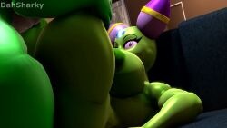 1boy 1girls 3d 3d_animation animated anthro ass beanish big_ass big_breasts big_butt big_thighs black_eyes breasts bubble_ass bubble_butt butt cackletta couch couch_sex curvy dasharky3d duo female female/male female_focus green-skinned_female green_skin indoors jiggling_breasts kabalmystic_(style) longer_than_10_seconds looping_animation male male/female mario_(series) naked nintendo nipples no_sound nude pink_sclera sex short_playtime shorter_than_30_seconds tail thick thick_ass thick_butt thick_hips thick_thighs thighs unseen_male_face video wide_hips yoshi