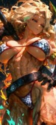 1girls abs ai_generated amazon amazon_(dragon's_crown) bare_arms bare_legs bare_shoulders bare_thighs big_breasts bikini bikini_armor bikini_bottom bikini_top blonde_hair clothed clothing color dragon's_crown female female_focus female_only fit_female graveai hi_res large_breasts light-skinned_female light_skin long_hair muscles muscular muscular_arms muscular_female muscular_legs muscular_thighs solo solo_female tall_female thick_thighs vanillaware