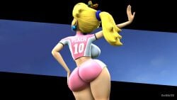 1girls 3d 3d_(artwork) ass back backboob big_ass big_breasts big_butt big_thighs blonde_hair breasts clothing crown curvy dat_ass dat_butt earrings female female_only hand_on_hip light-skinned_female light_skin mario_(series) mario_strikers mario_strikers_peach_back_view_redraw_(meme) name_on_clothing nintendo number_on_clothing ponytail princess_peach relliksb shirt short_shirt shorts soccer_uniform solo thick_ass thick_butt thighs tied_hair unseen_face wide_hips
