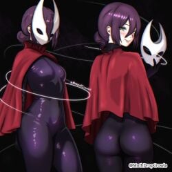 1girls 2d 2d_(artwork) 2d_artwork ass ass_cleavage ass_crack belly_button black-haired_female black_background black_hair blush blush_face blushing_at_viewer blushing_female bodysuit breasts breasts_apart cape chainsaw_man closed_mouth_smile curvaceous curvaceous_body curvaceous_female curvaceous_figure curvaceous_hips curvaceous_teen curvaceous_thighs curvy curvy_body curvy_female curvy_figure curvy_hips curvy_teen curvy_thighs dark_background digital digital_art digital_drawing digital_drawing_(artwork) digital_media digital_media_(artwork) drawing female female_focus female_only gluteal_fold green-eyed_female green_eyes groin hair_between_eyes head_tilt high_resolution highres hollow_knight hollow_knight:_silksong hornet_(hollow_knight)_(cosplay) inframammary_fold inguinal_crease inguinal_ligament latex_bodysuit latex_skinsuit lean_figure legs_closed legs_together light_smile long_hair looking_at_viewer looking_back looking_back_at_viewer mask mask_off mothdropcrowla narrow_waist navel pear-shaped_figure petite petite_body petite_breasts petite_female petite_girl petite_tits questionable reze_(chainsaw_man) shoulders simple_background skinsuit slender_body slender_waist slim_waist small_breast small_breasts smile smiley_face smiling smiling_at_viewer solo standing thick_ass thick_butt thick_thighs thighs thighs_together tight_bodysuit tight_skinsuit tilted_head tiny_breasts upper_body wide_hips