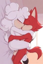 ai_generated anguirus12345 anthro anthro_on_anthro anthro_penetrated anthro_penetrating anthro_penetrating_anthro areola areolae big_breasts breasts cum female_penetrated french_kiss gadget_the_wolf kissing kissing_while_penetrated lanolin_the_sheep lanolin_the_sheep_(sonic) leg_lock male male/female male_penetrating male_penetrating_female mammal missionary_position on_back on_bed penetration penis predator predator/prey prey red_fur sega sex sheep sheep_girl sonic_(series) sonic_the_hedgehog_(comics) sonic_the_hedgehog_(idw) sonic_the_hedgehog_(series) white_fur wolf wolf_boy