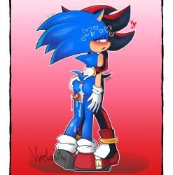 cum_inside gaping gaping_anus leaking_cum penis_between_thighs shadow_the_hedgehog sonadow sonic_(series) sonic_the_hedgehog sonic_the_hedgehog_(series) vvelocity yaoi