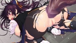 1boy anal animal_penis ass black_pantyhose blush breasts censored cum cum_in_ass cum_on_ass cum_on_body doggy_style female game_cg genseishinki_sacred_virth gloves horse_penis huge_cock large_breasts large_variant_set long_hair magical_girl mosaic_censoring nipples non-web_source official_art open_mouth pantyhose penis ponytail pussy rape red_eyes sacred_noire self-datamine sex sex_from_behind solo_focus straight top-down_bottom-up torn_clothes torn_pantyhose variant_set white_gloves wide-eyed yuugure_pairo yuuki_setsu