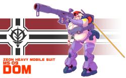 gundam living_machine mecha mecha_musume mobile_suit mobile_suit_gundam ms-09_dom queadluunrau robot robot_girl tagme