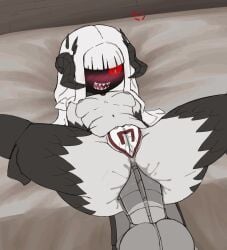 1futa 1girls aft anal anal_only anal_only_maebari anal_sex animated anus big_ass big_knot big_penis blush darkafterdark doppelganger dragon_girl dragon_humanoid female female_penetrated futa_on_female futanari horn intersex_penetrating knot knotted_penis loop maebari on_bed pussy red_eyes scales sealed_pussy shadow_face shortstack simple_coloring stomach_bulge tail valentine's_day wet_pussy