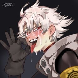 after_facial clancy cum cum_on_face fellatio_gesture gachiakuta looking_at_viewer male male_focus male_only rudo_surebrec solo solo_focus solo_male tongue tongue_out