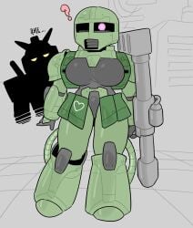 artist_request gundam living_machine mecha mecha_focus mecha_girl mobile_suit mobile_suit_gundam ms-05_zaku_i robot robot_girl rx-78-2 tagme