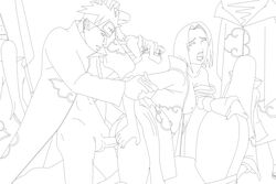 akatsuki anal fellatio female hoshigaki_kisame human hyuuga_hinata ino_yamanaka kakuzu line_art monochrome naruto naruto_shippuden oral pain penetration sakura_haruno shika-hina tagme tenten vaginal_penetration yahiko zetsu