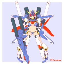 gundam gundam_zz living_machine mecha mecha_musume mobile_suit msz-010_zz_gundam queadluunrau robot robot_girl tagme