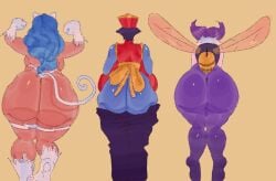 6girls ass blue bottomless breasts bubble butt capcom cat chart clothed darkstalkers dudeman80085 ears felicia_(darkstalkers) female girls hair headwear hsien_ko huge lei-lei lei_lei lineup meta multiple q-bee skin tail vampire_savior