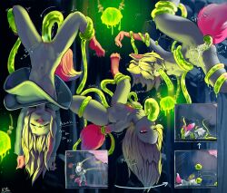 absurd_res anal anal_sex anthro bodily_fluids bound canid canine closed_eyes cum cum_drip cum_in_vagina cum_inside dripping duo fellatio female fox fox_tail fur genital_fluids genitals green_light green_slime hair hands_tied hi_res kyrkyma legs_tied looking_pleasured male male/female mammal nipple_fetish nipple_play nipples nude nude_anthro nude_female open_mouth oral oral_penetration penetration penile pink_ears pink_eyes sex slim slime stomach_bulge suspended_via_tentacles tail tentacle tentacle_in_ass tentacle_in_mouth tentacle_in_vagina tentacle_penetration tentacle_sex upside-down vaginal_fluids vaginal_penetration vulva white_body white_fur white_hair yoki_j_(yj)