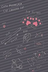 bdsm bra cat_lingerie cat_panties cloth gag hentarise panties paw_gloves paws rope socks