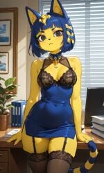 1girls 2025 2d 2d_(artwork) ai_assisted ai_generated animal_crossing animal_ears animal_humanoid animal_tail ankha ankha_(animal_crossing) annoyed annoyed_expression ass big_ass big_butt big_thighs breasts cat_ears cat_tail catgirl egyptian egyptian_female female female_only hi_res high_resolution highres looking_at_viewer looking_back middle_finger nintendo paws rcos tail thighs thighs_focus tight_clothes tight_clothing tight_dress tight_fit yellow_body yellow_fur