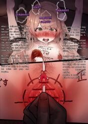 1_breast 1girls 2d amputated_breast anus asshole barbell_piercing blonde_female blonde_hair blood blush bondage breast_destruction breast_mutilation breast_torture breasts breasts_out bruise bruised bruised_stomach captured censor_bar censored clitoral_hood clitoral_hood_piercing clitoris clitoris_piercing completely_nude_female crying crying_with_eyes_open cutting_breast dark-skinned_male dark_skin degradation_text dialogue_bubble exposed_clitoris female female_circumcision female_focus female_genital_mutilation female_pubic_hair female_urethra genital_piercing gore grabbing_uterus green_eyes guro hair_ornament humiliation labia legs_up long_hair male mastectomy mutilation naked naked_female needle nipple_piercing nipples nude nude_female pain painful pierced_nipples piercing pink_nipples pom_pom_(clothes) pom_pom_hair_ornament prolapse prolapsed_pussy pubic_hair pussy pussy_focus pussy_juice pussy_mutilation pussy_piercing pussy_torture rape rope rope_bondage ryona scared scared_expression shigure_ui_(vtuber) small_breasts sobbing sweating tally_marks tears teenage_girl teenager tegdor terrified text toilet_symbol torture translated urethra uterine_prolapse uterus vagina virtual_youtuber vomit vtuber womb writing_on_belly writing_on_breasts writing_on_chest writing_on_pussy writing_on_thigh young_female
